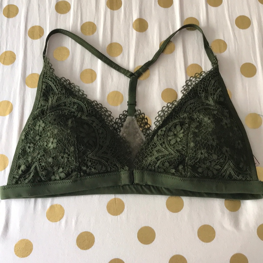 Olive Green Lace Victoria Secret Bra